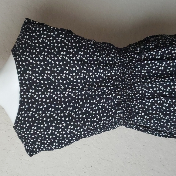 Forever 21 VTG sz S black dress long top micro polka-dot 🌛 - Picture 5 of 9